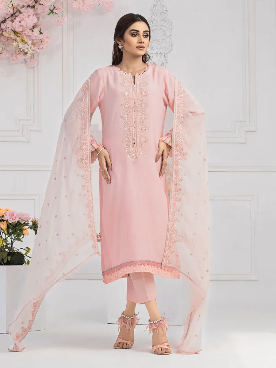 ACE Galleria Bahaar Festive Embroidered Dobby 3Pc Suit A-WU3P23-22774