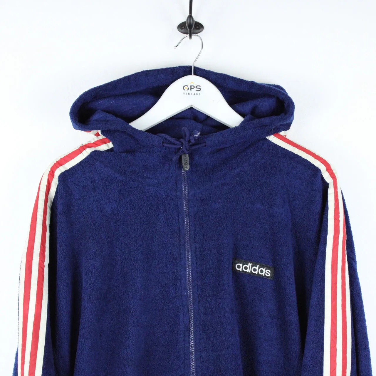 ADIDAS 90s Hoodie Navy Blue | Large