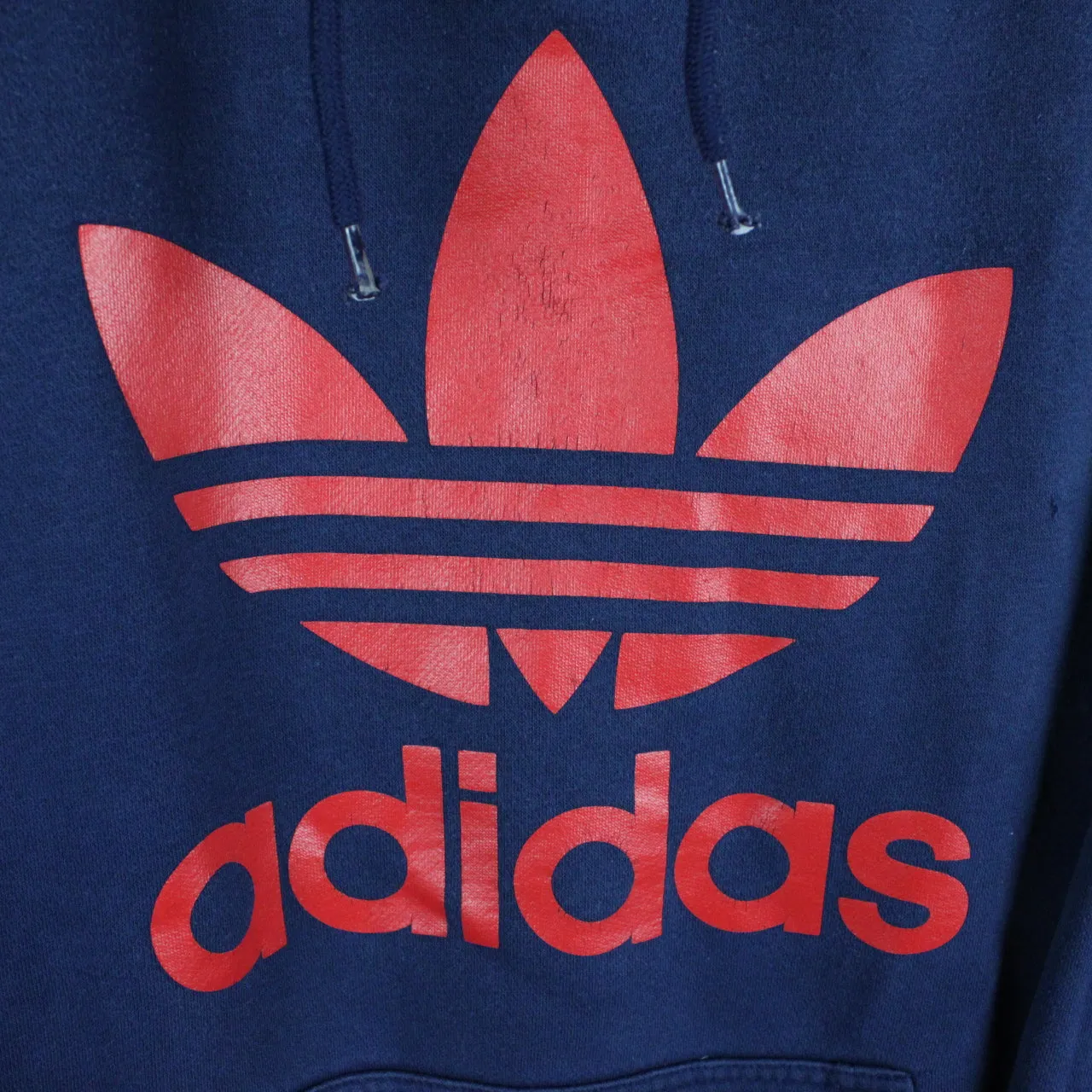 ADIDAS Hoodie Navy Blue | Large