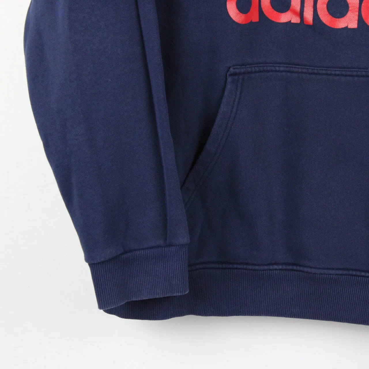 ADIDAS Hoodie Navy Blue | Large