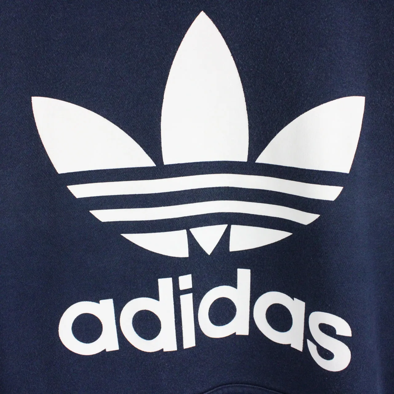 ADIDAS Hoodie Navy Blue | Medium