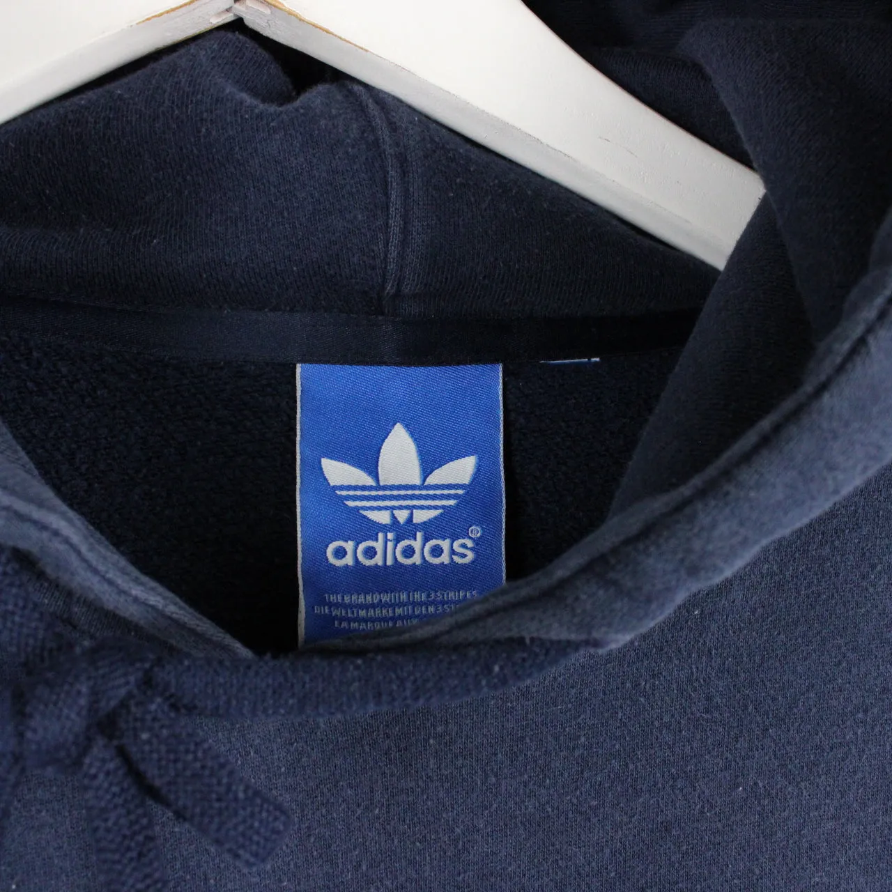 ADIDAS Hoodie Navy Blue | Medium