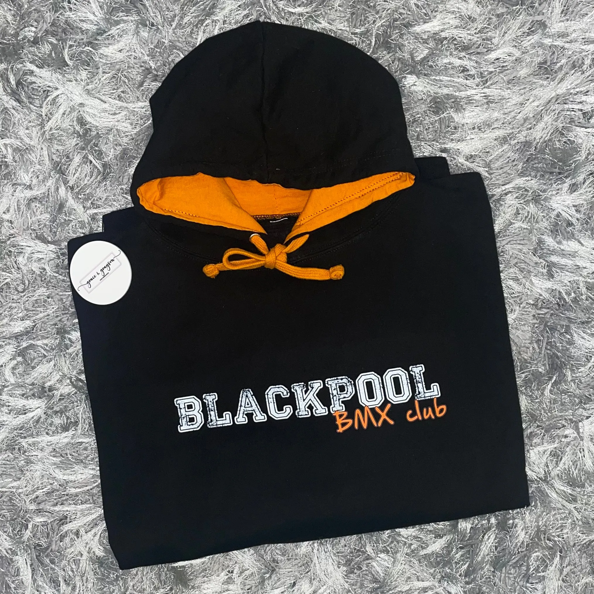 Adults Black & Orange Blackpool BMX Hoodie