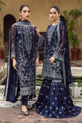 Alizeh Fashion Shahtaj Formal Wedding Embroidered 3PC Suit D-04 Shaahana