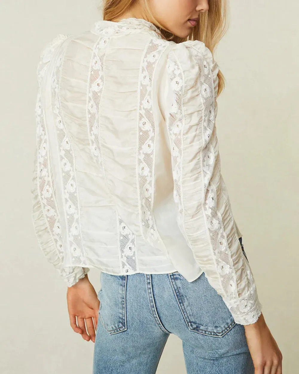 Antique White Jacque Top