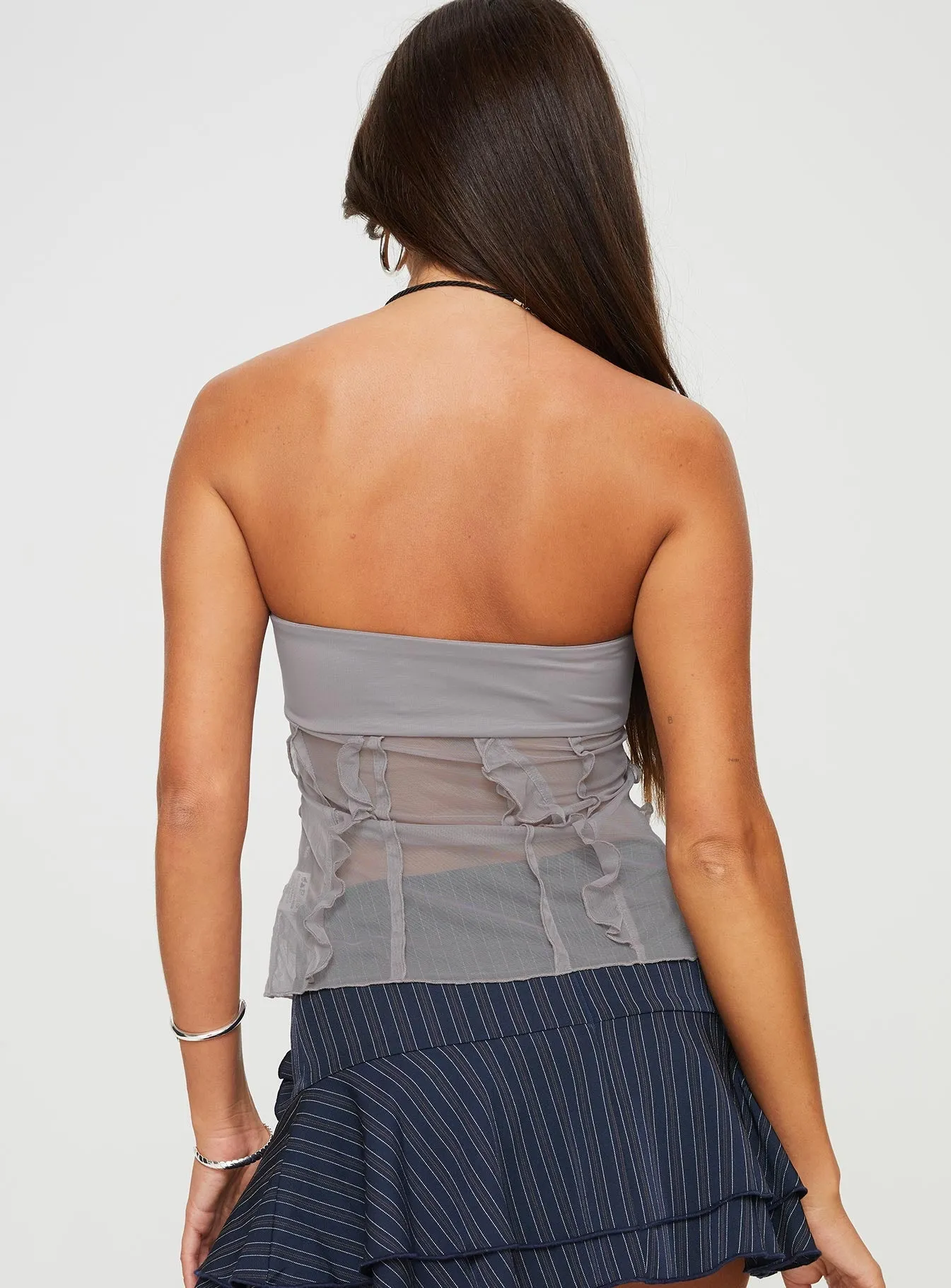 Anton Ruffle Tube Top Soot