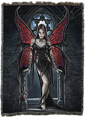 Arachnafaria Tapestry Blanket by Anne Stokes