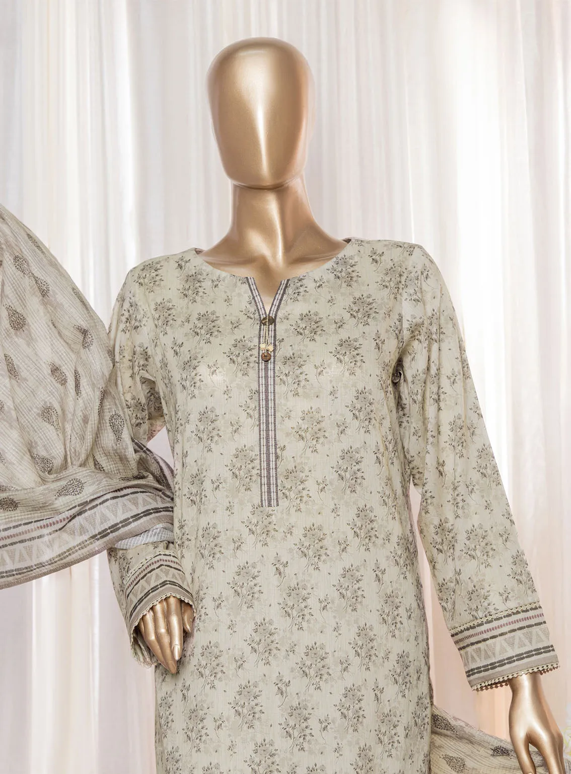 Asasa By HZ Textile Digital Embroidered Lawn 3 Piece Unstitched Suit HZ24AV4 AEL-83