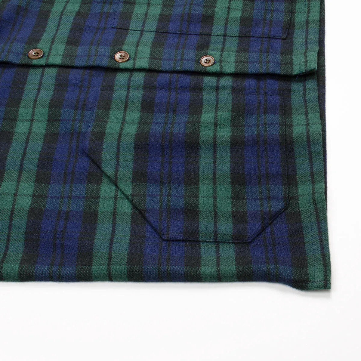 BD Baggies - Blouse Shirt - Flannel Check Navy & Green