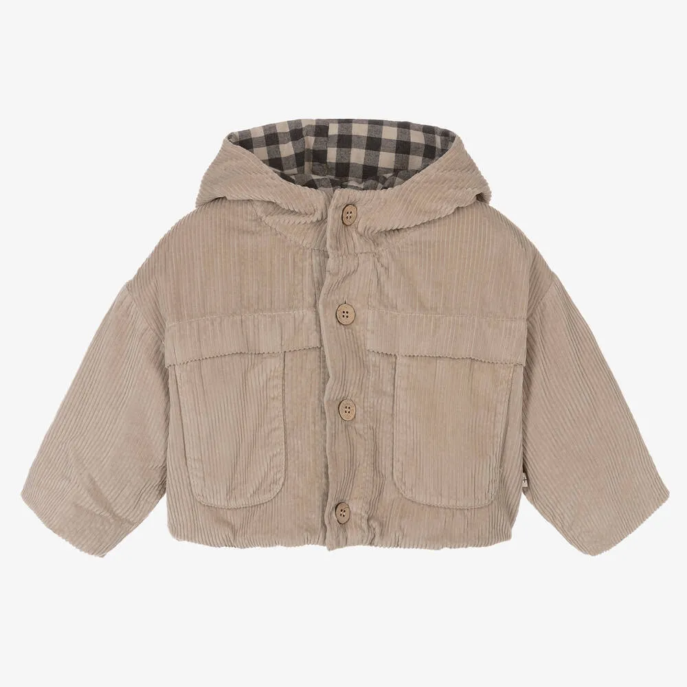 Beige Cotton Corduroy Jacket