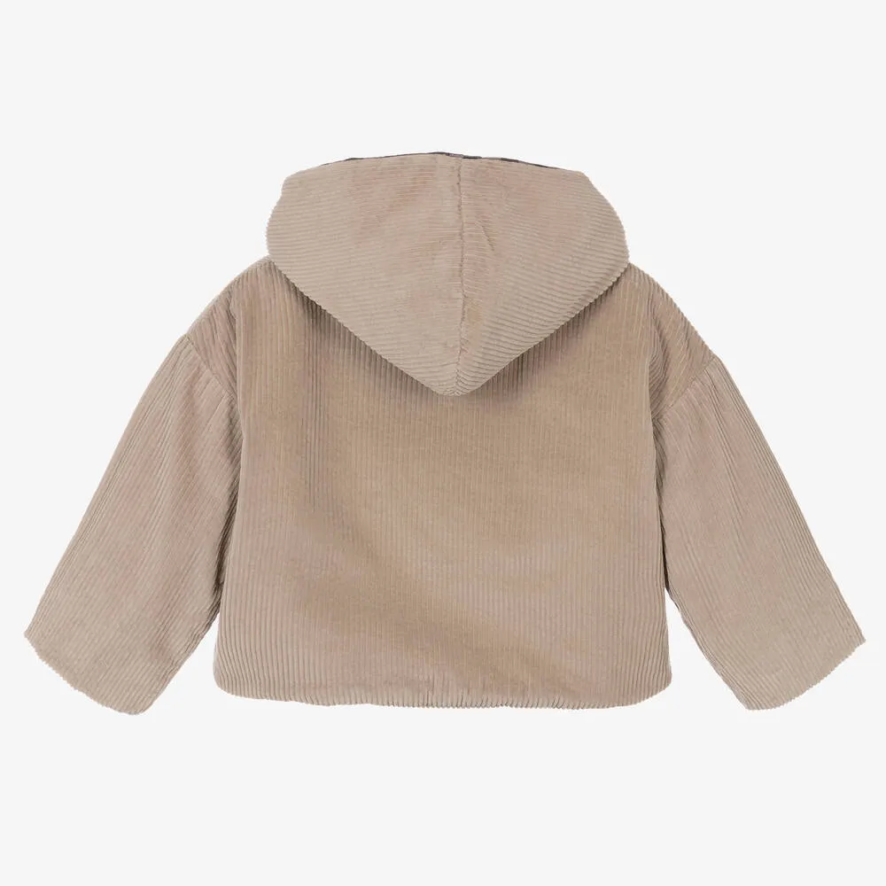 Beige Cotton Corduroy Jacket