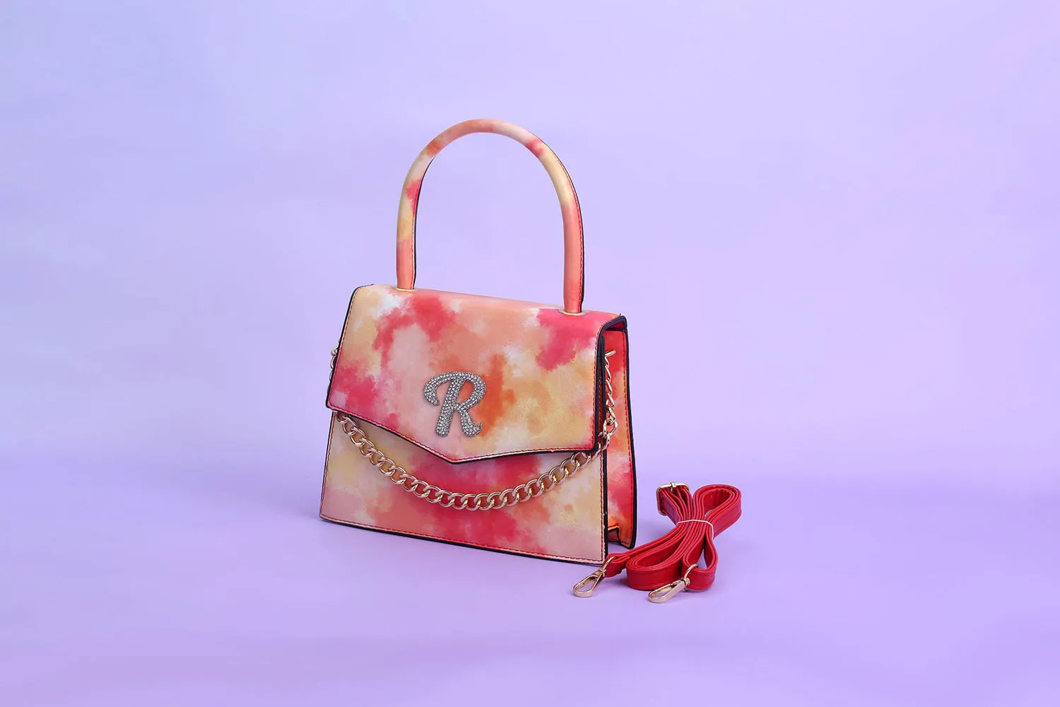 Bianca Orange Tie-Dye Handbag