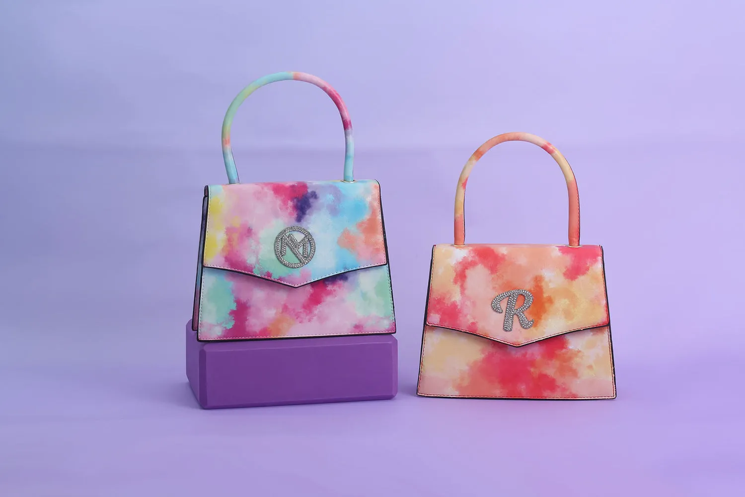 Bianca Orange Tie-Dye Handbag