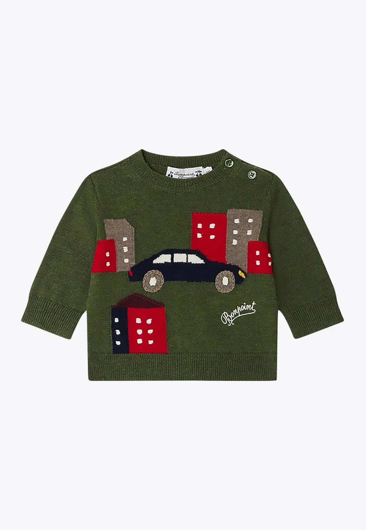 Boys Almire Wool Crewneck Sweater