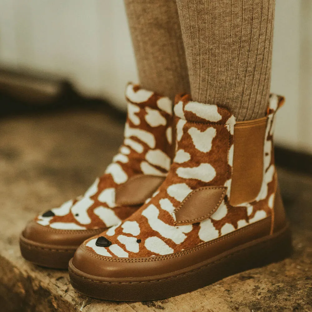 Brown Leather Deer Boots