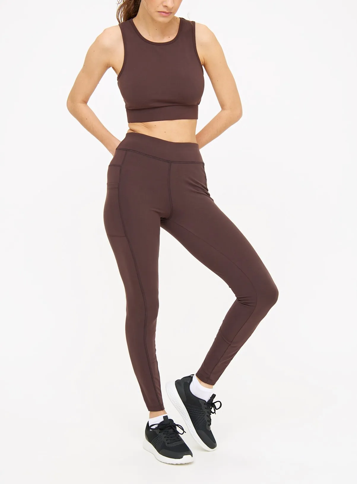 Buy Active Chocolate High Waisted Performance Leggings S | Leggings | Tu