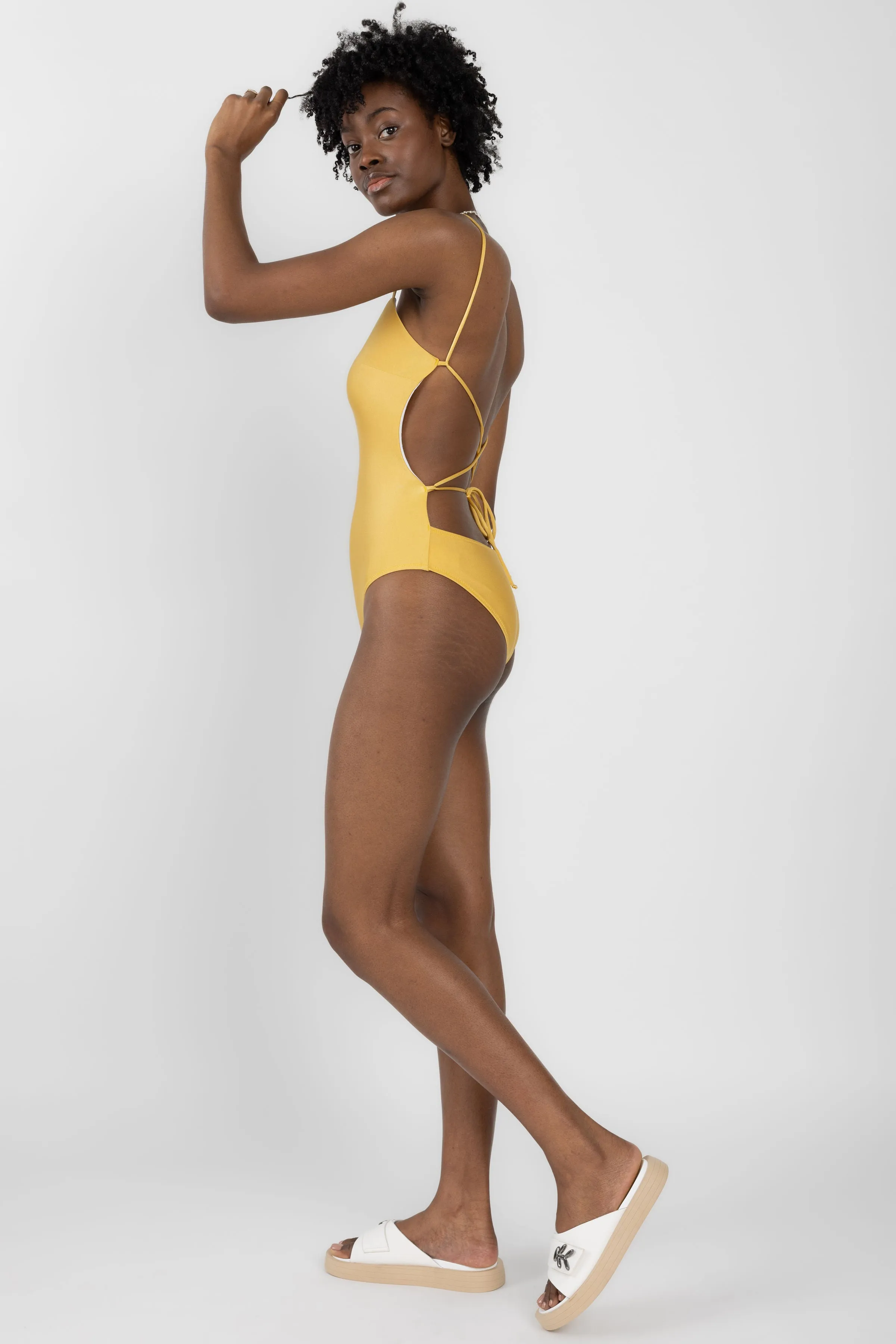 Camille N°50.1 One Piece Swimsuit in Luminous Gold