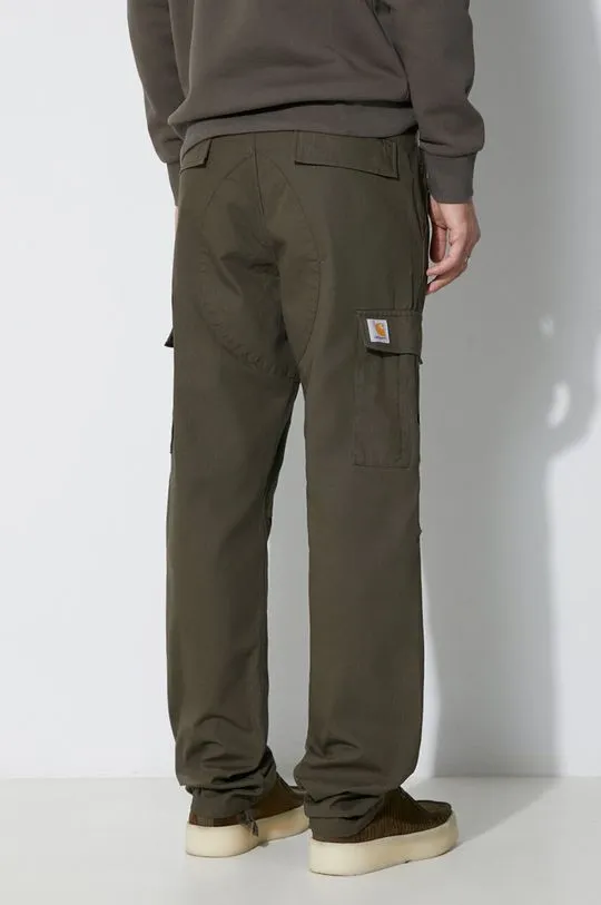 Carhartt WIP cotton trousers green color