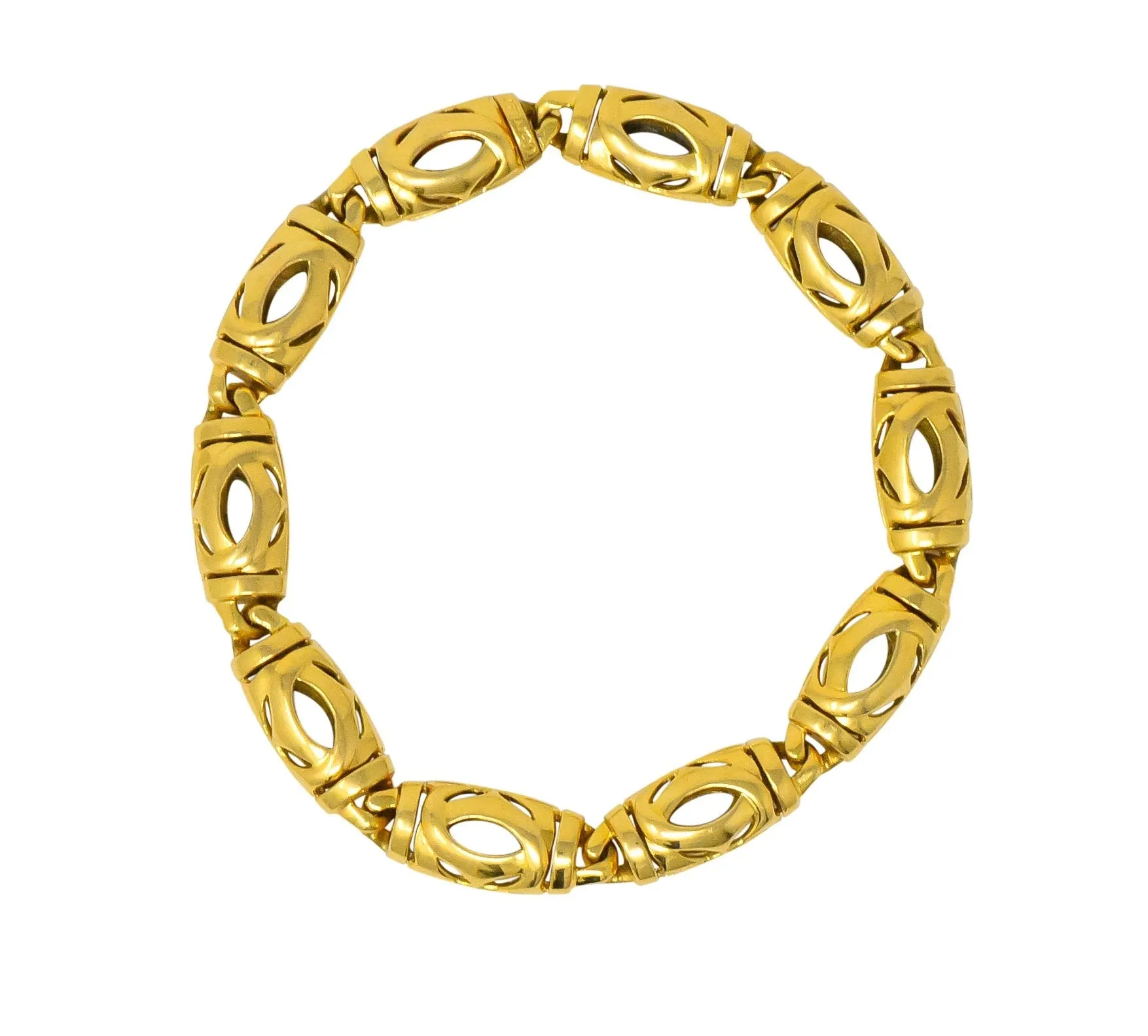 Cartier French 18 Karat Gold Link Bracelet