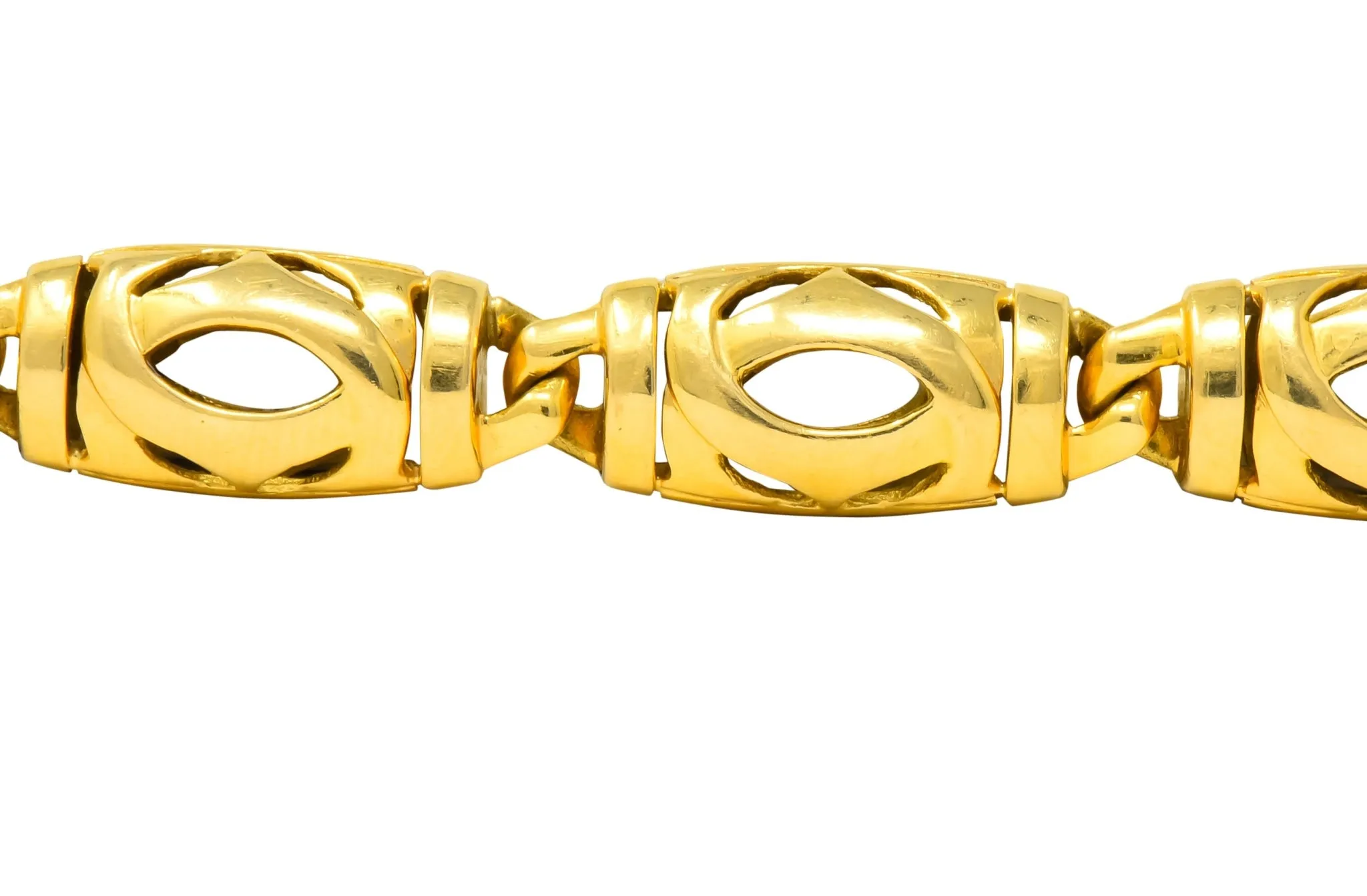 Cartier French 18 Karat Gold Link Bracelet