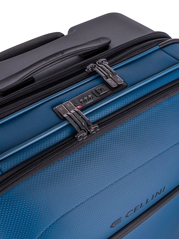 Cellini Pro X 4 Wheel Trolley Case Blue