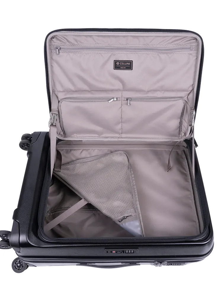 Celllini Tri Pak Trolley Case Black