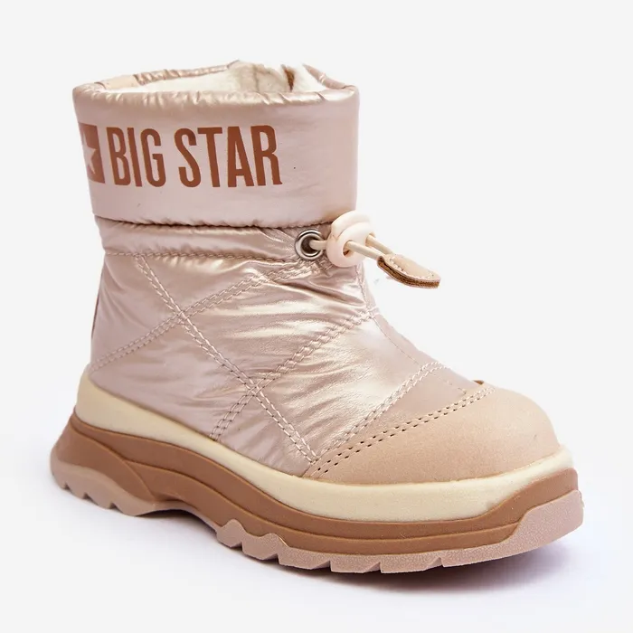 Children's Insulated Snow Boots With Zipper Big Star MM374197 beige