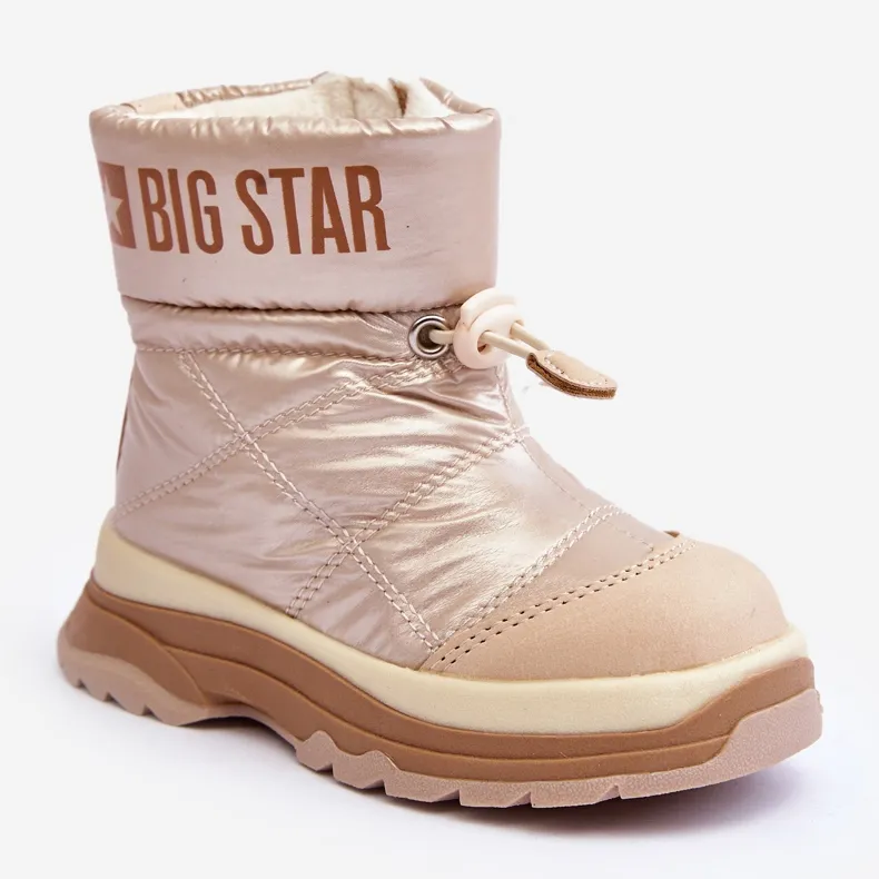 Children's Insulated Snow Boots With Zipper Big Star MM374197 beige