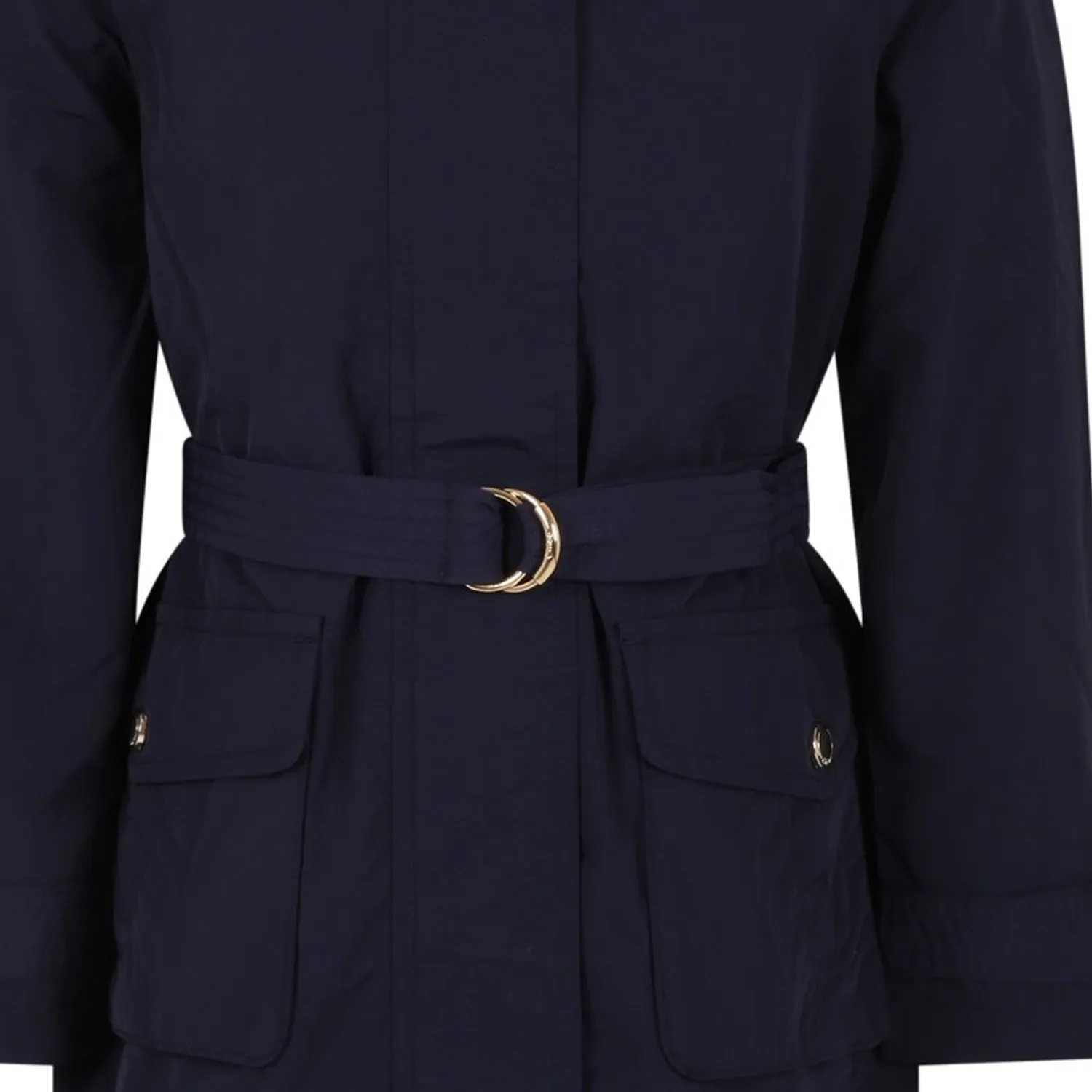 Chloe Navy Blue Parka With Belt For Girls And Teens