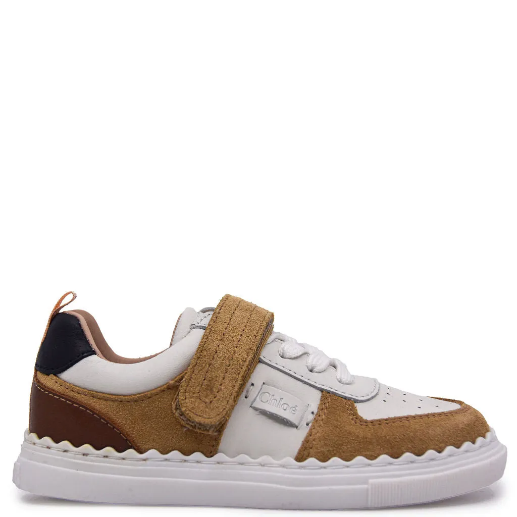 Chloe Scalloped Mini Me Velcro Sneaker