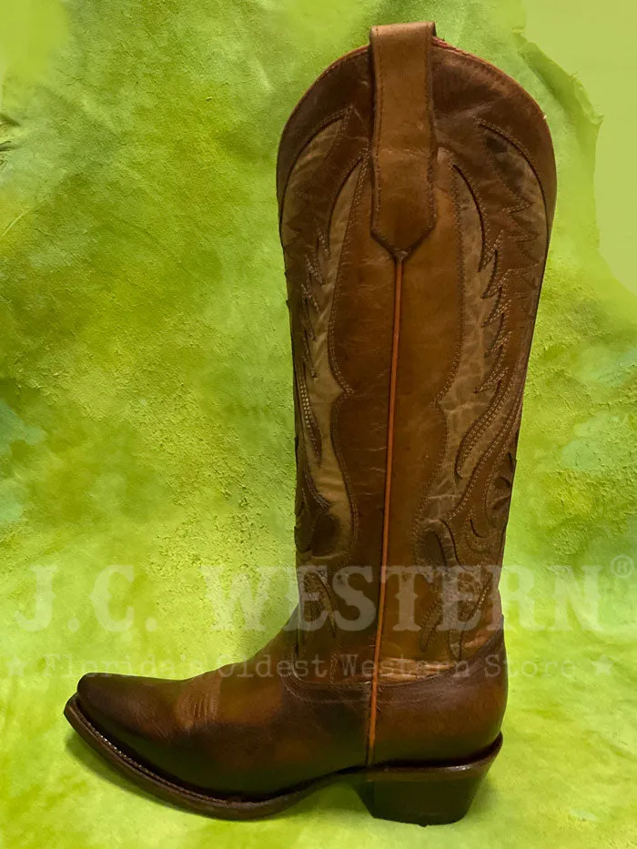 Circle G L6085 Womens Inlay And Embroidery Tall Top Boot Bronze