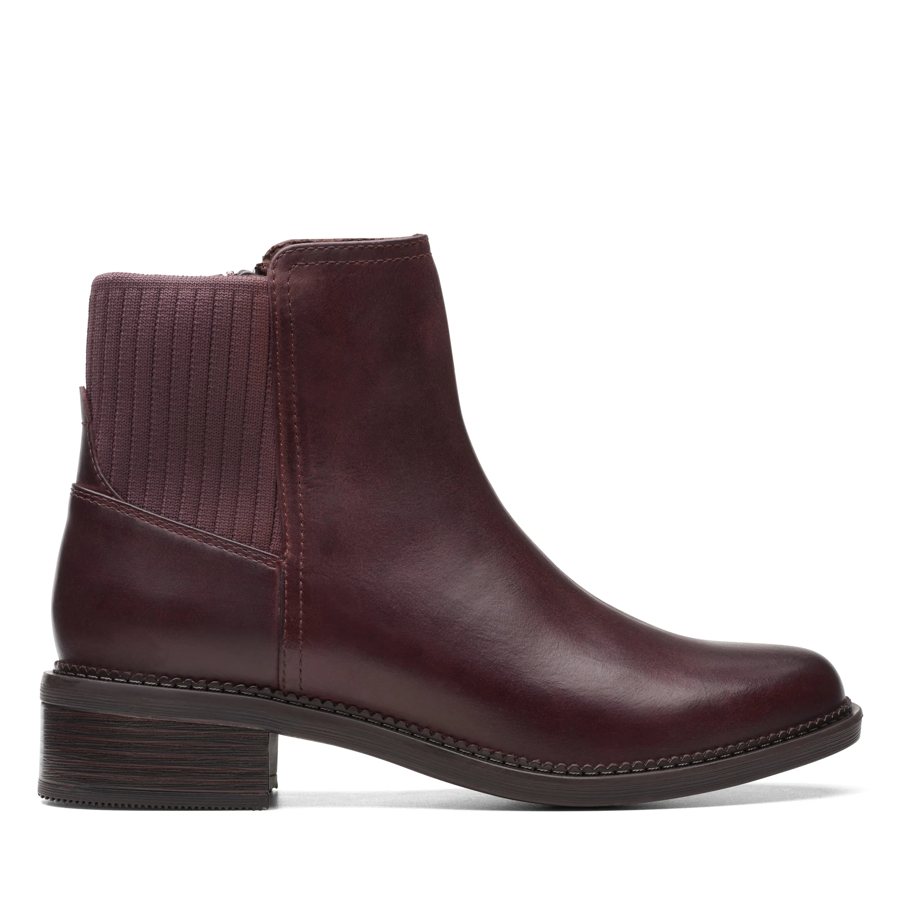 CLARKS | BOTINES MUJER | MAYE PALM BORDEAUX LEATHER | ROJO