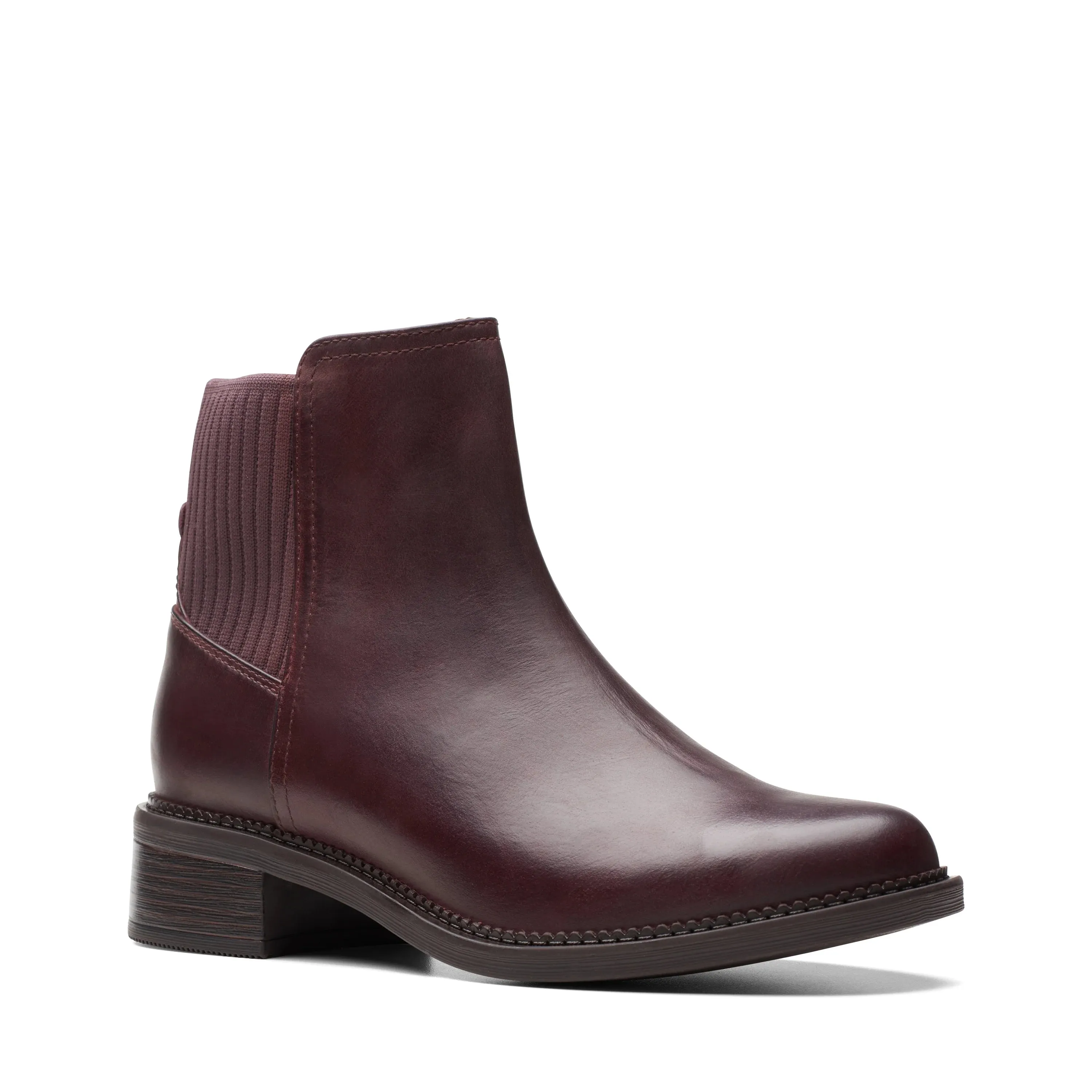 CLARKS | BOTINES MUJER | MAYE PALM BORDEAUX LEATHER | ROJO