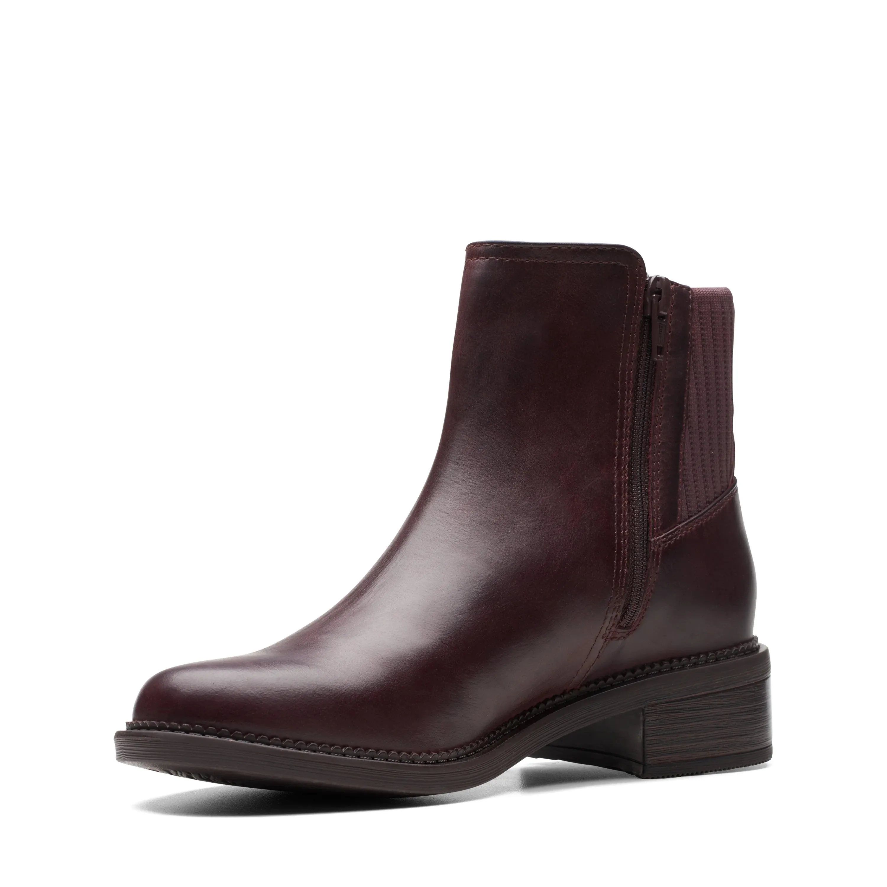 CLARKS | BOTINES MUJER | MAYE PALM BORDEAUX LEATHER | ROJO