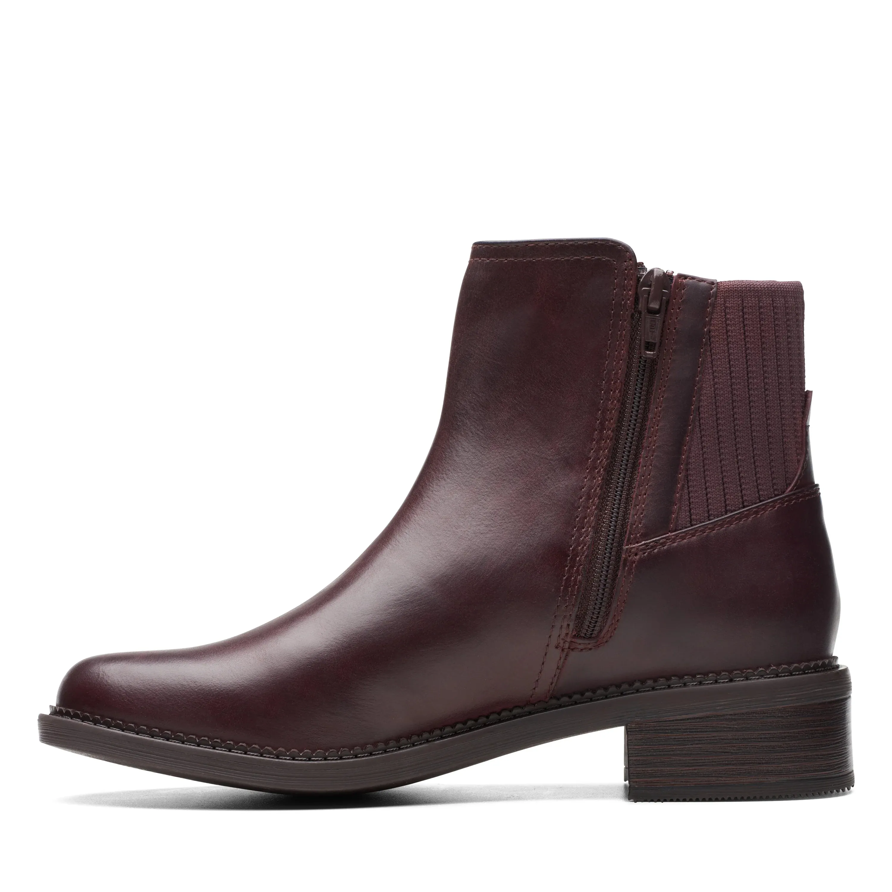 CLARKS | BOTINES MUJER | MAYE PALM BORDEAUX LEATHER | ROJO