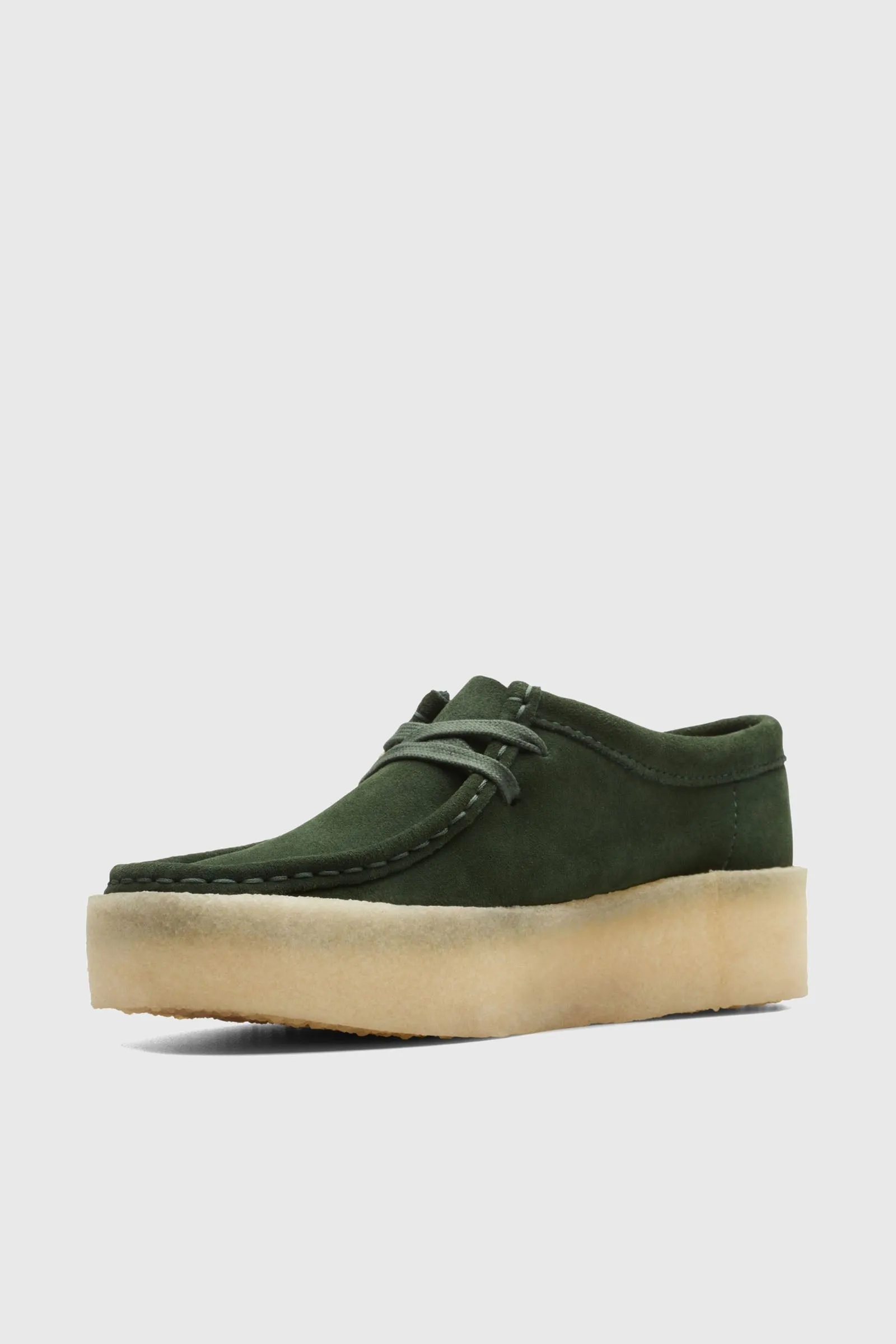 Clarks Wallabee Cup Scarpe in Pelle Verde Scuro