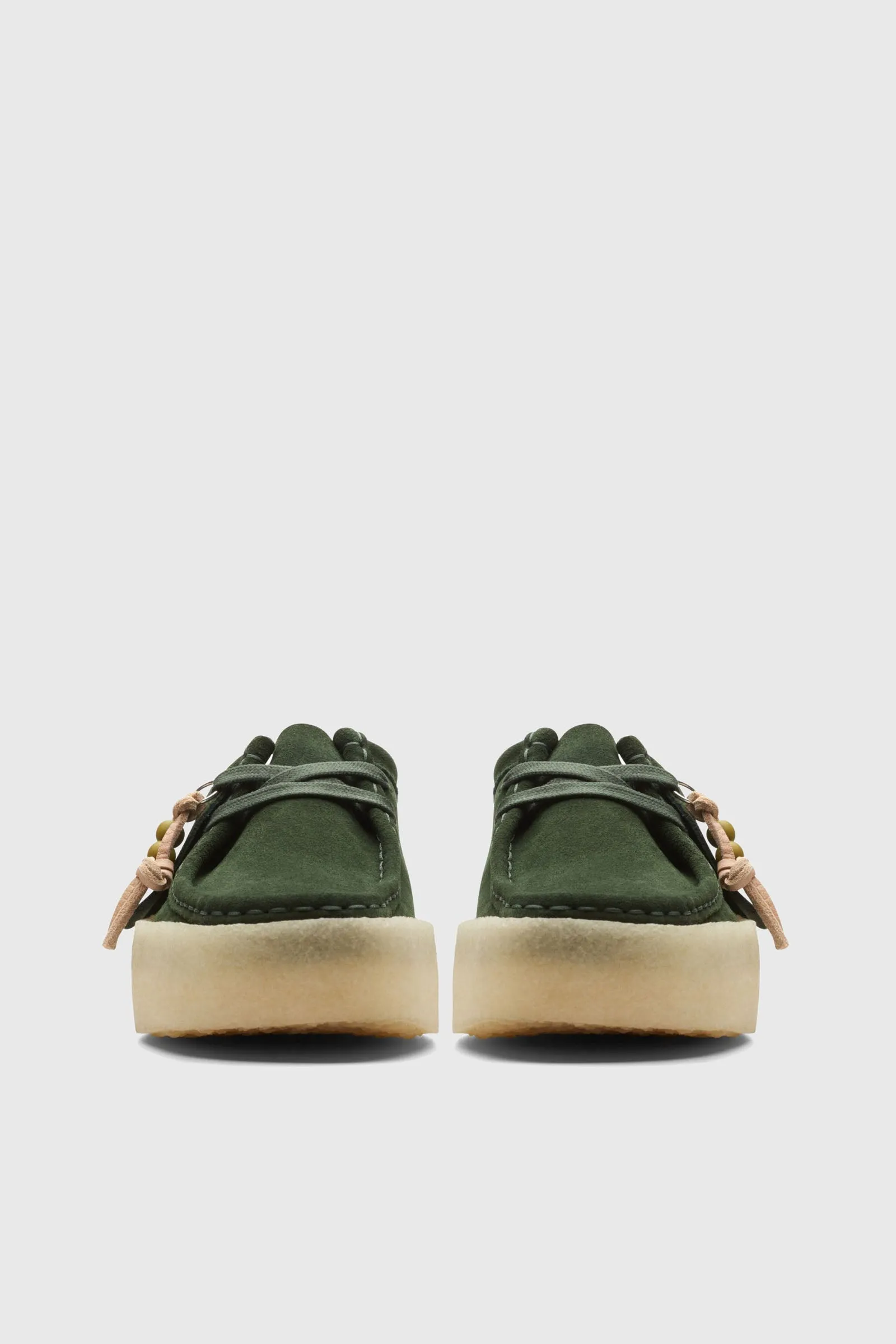 Clarks Wallabee Cup Scarpe in Pelle Verde Scuro