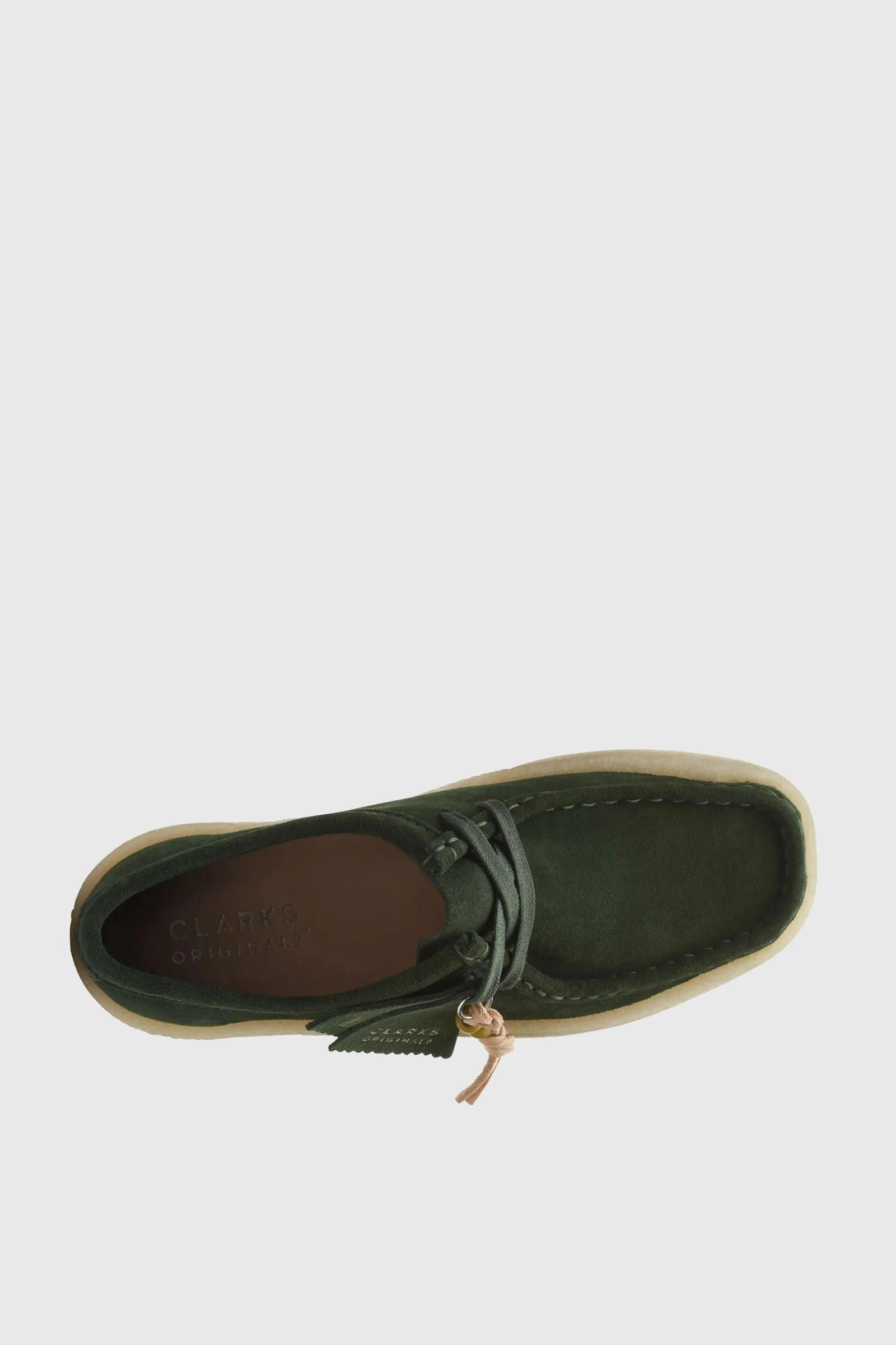 Clarks Wallabee Cup Scarpe in Pelle Verde Scuro