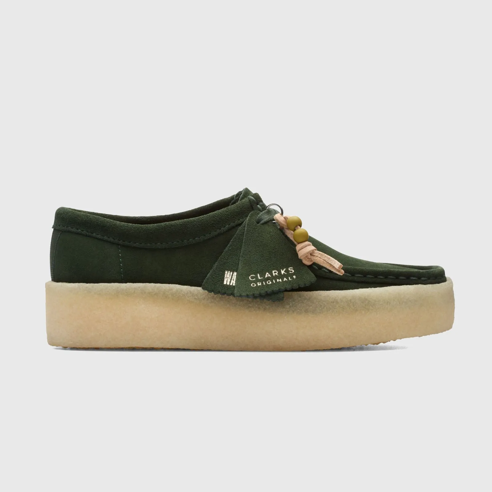 Clarks Wallabee Cup Scarpe in Pelle Verde Scuro