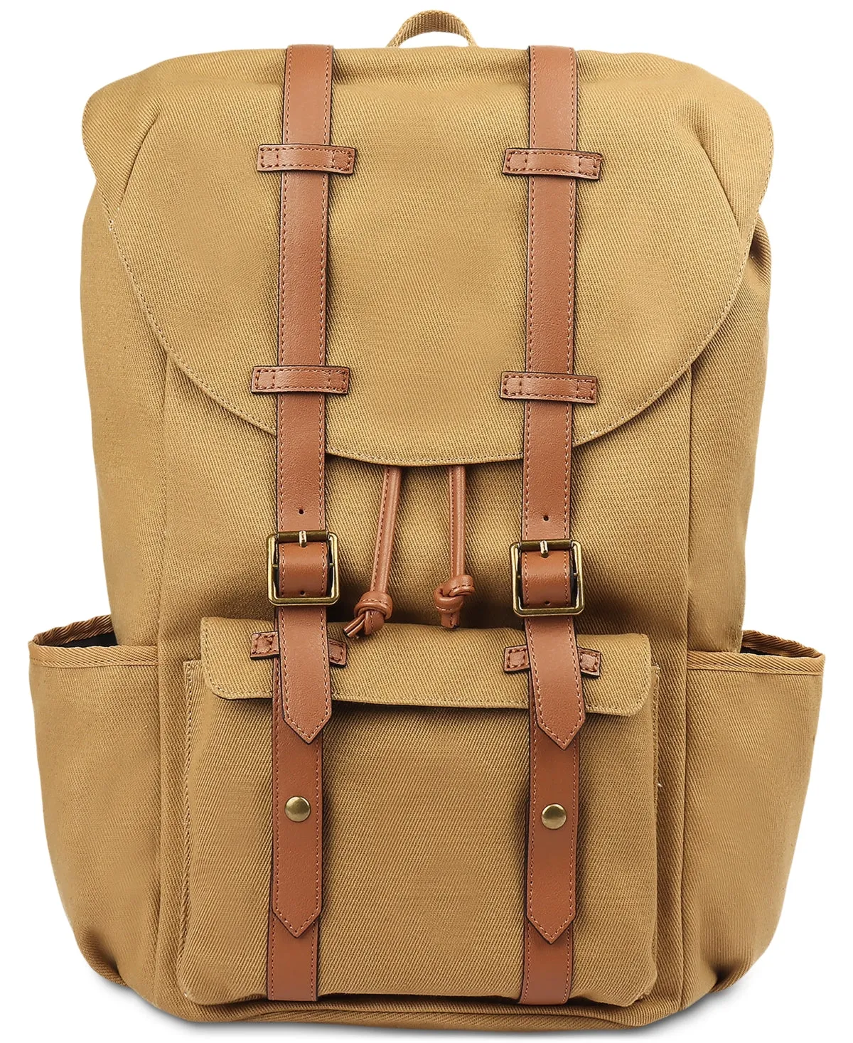 Club Room Men's Backpack With Flaps Brown Size Regular