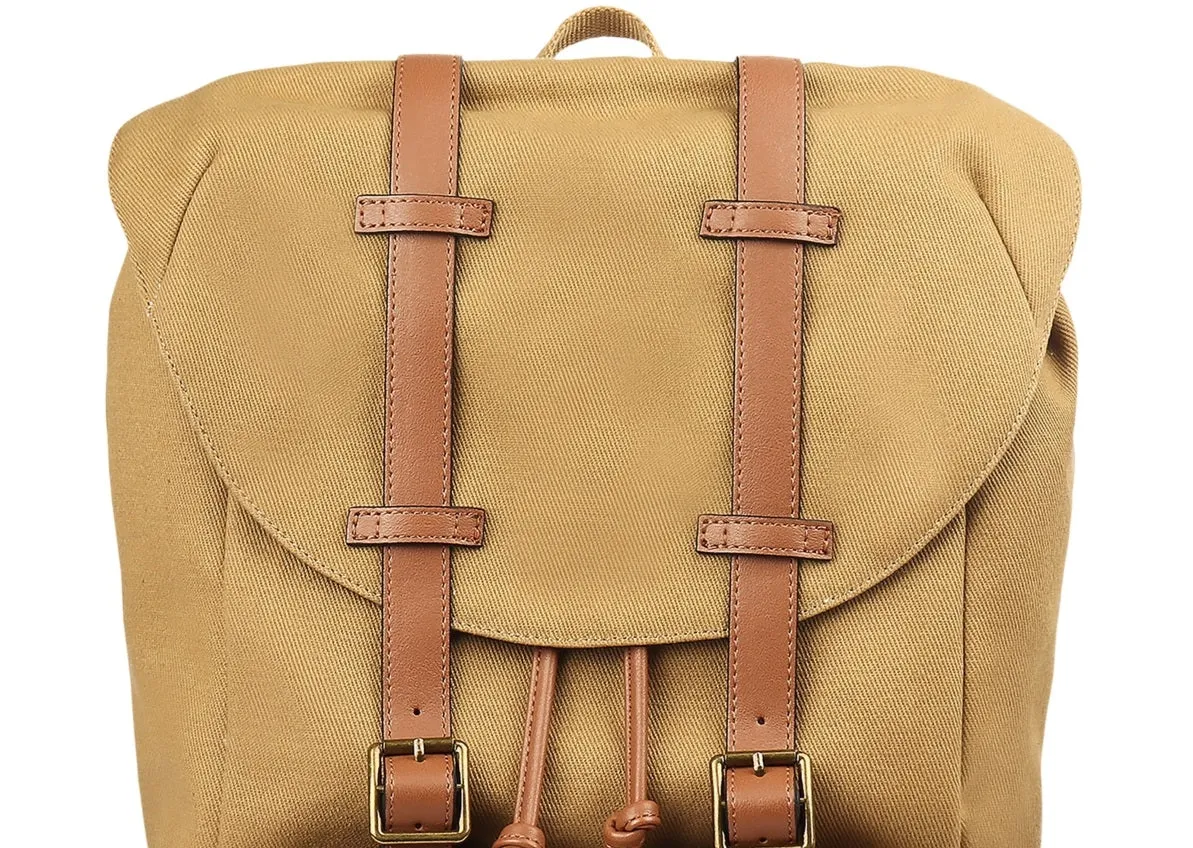 Club Room Men's Backpack With Flaps Brown Size Regular