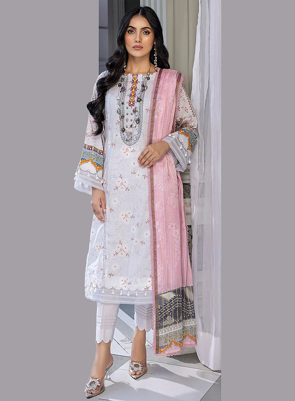 Colors By Al Zohaib Printed Lawn Unstitched 3 Piece Suit - AZ24CP 02