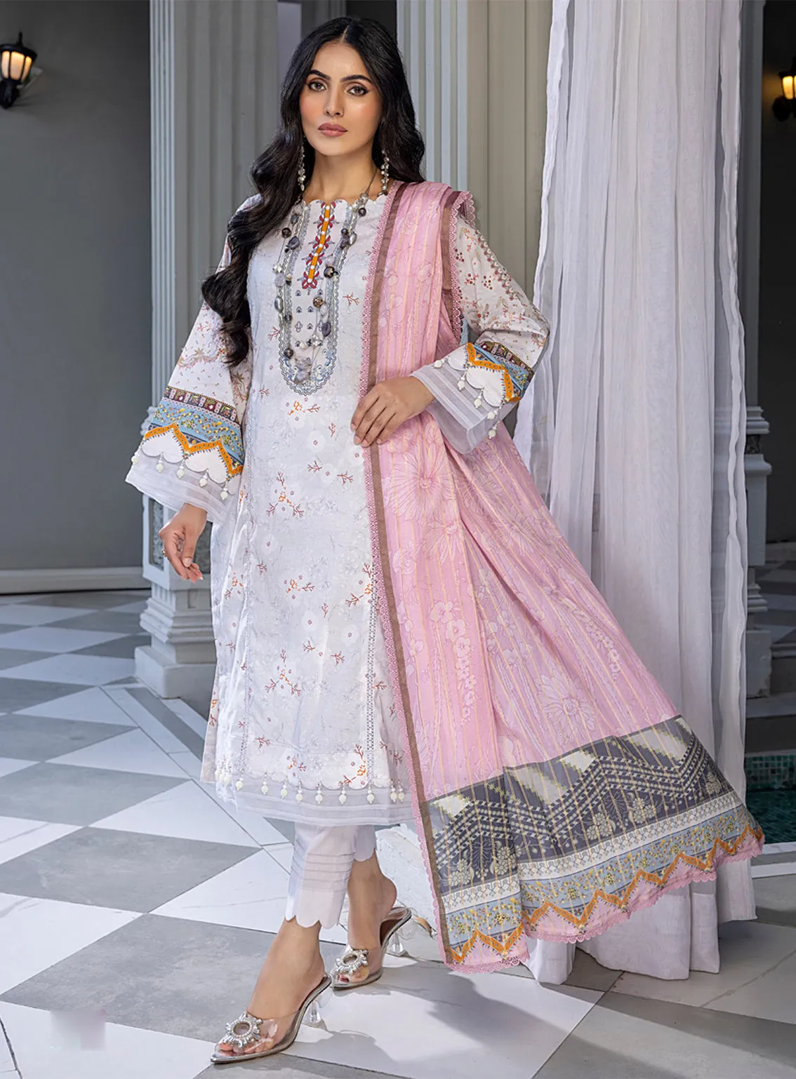 Colors By Al Zohaib Printed Lawn Unstitched 3 Piece Suit - AZ24CP 02