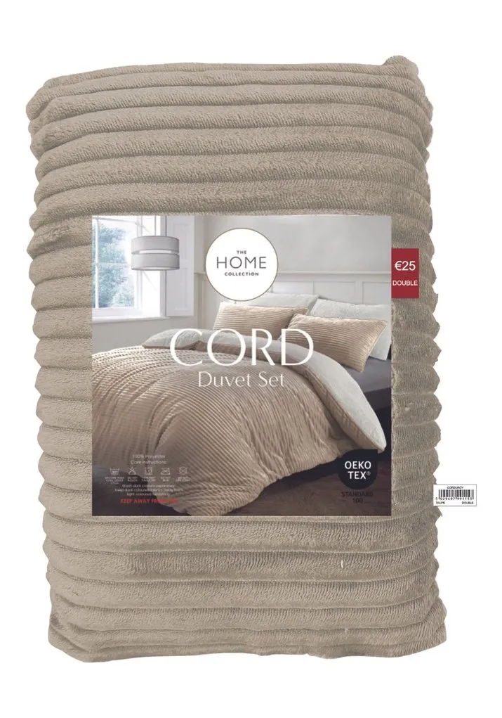 Cord Duvet Cover - Taupe