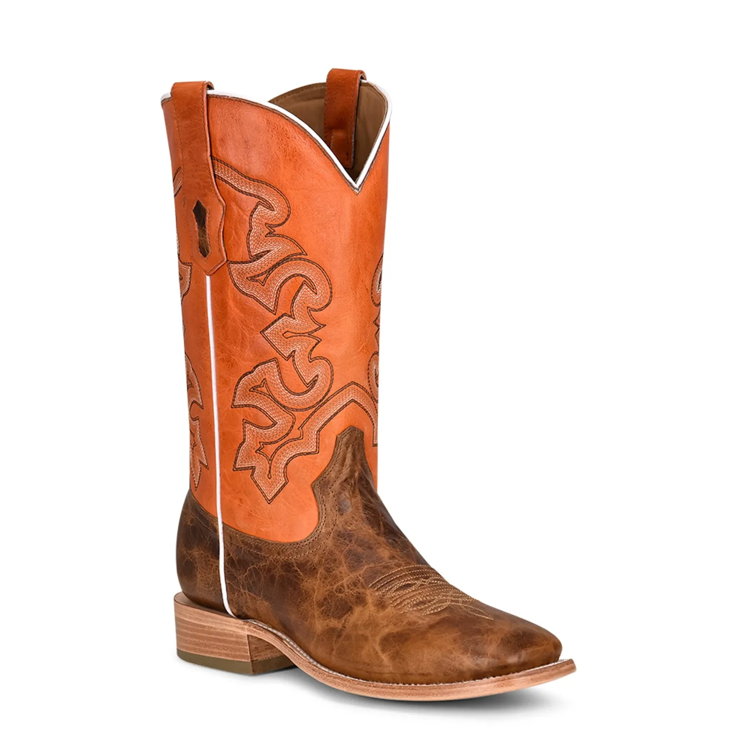 Corral Mens A4228 Orange/Sand Leather 13in Western Cowboy Boots