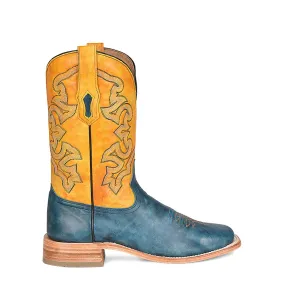 Corral Mens A4381 Navy/Gold Leather Classic Cowboy Boots