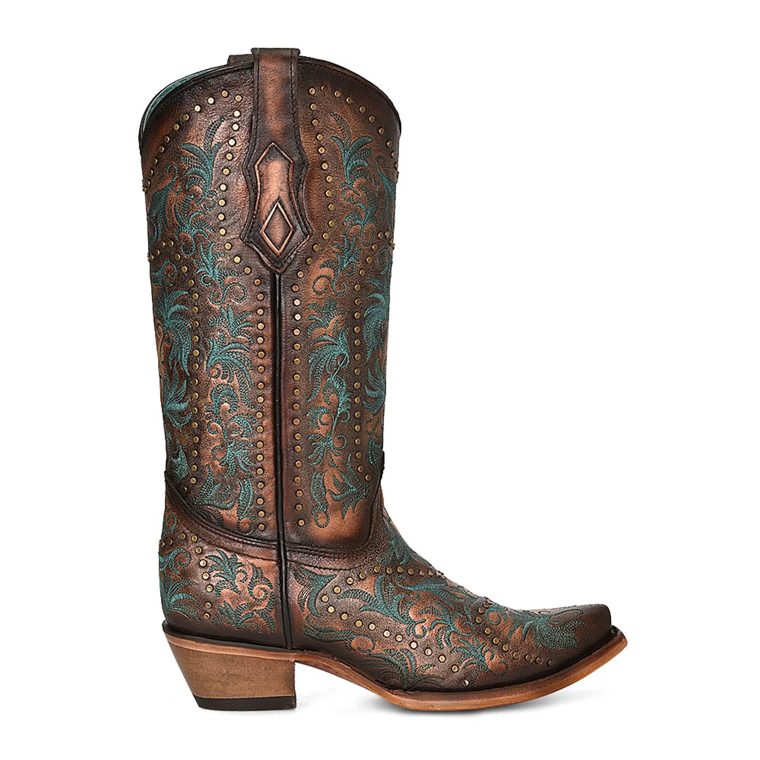 Corral Womens C3973 Copper Leather Classic Cowboy Boots