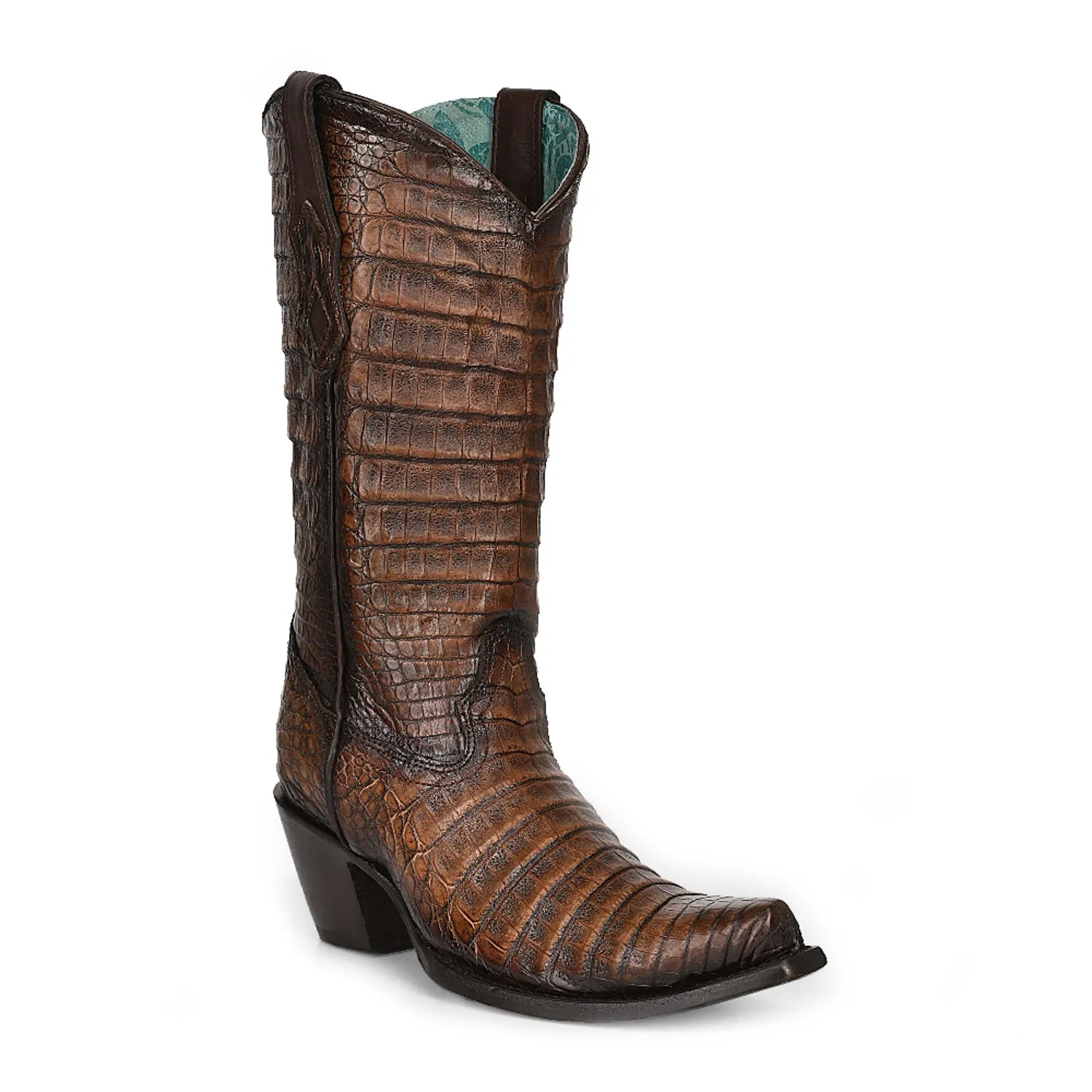 Corral Womens C3997 Maple Caiman Exotic Cowboy Boots