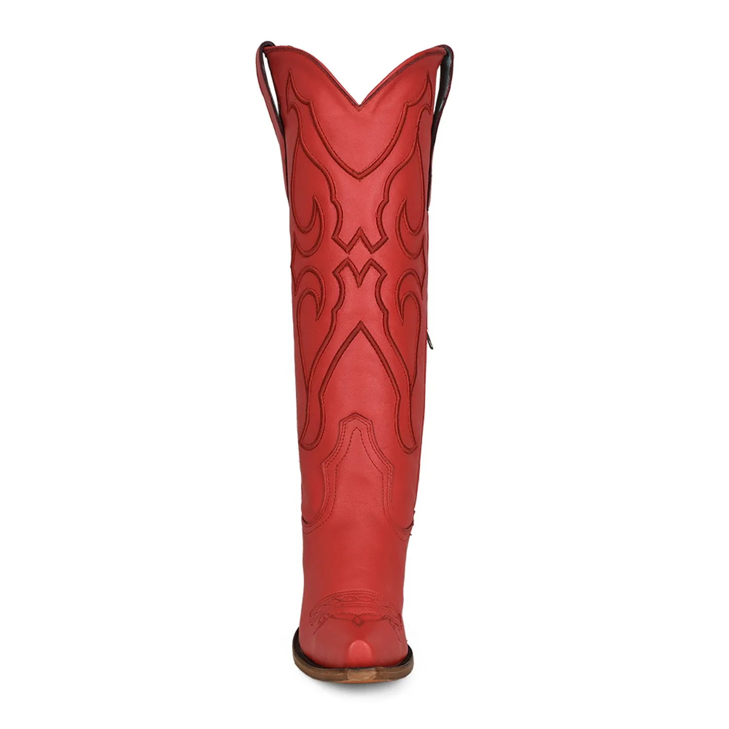 Corral Womens Z5076 Red Leather 15in Tall Silhouette Cowboy Boots