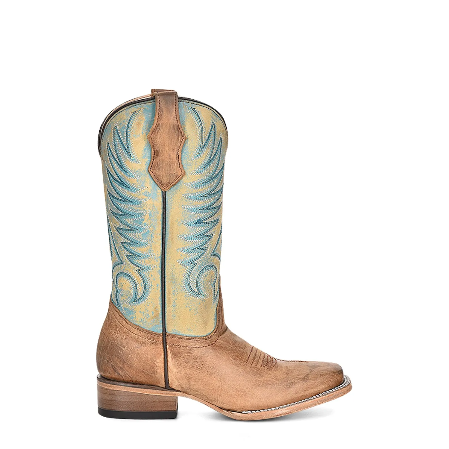 Corral Youth Girls J7126 Honey Leather Embroidered Western Cowboy Boots